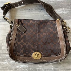 Coach brown 65th anniversary bag, dark brown leather